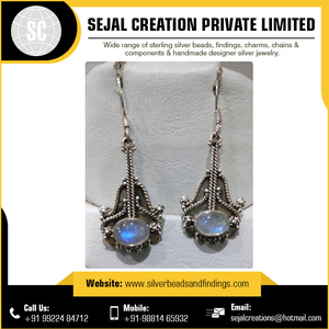 Vente en gros de bijoux mode pour femmes Boucles d'oreilles en argent sterling 925 avec pierres précieuses Boucles d'oreilles en argent sterling 925 pour femmes - Product Image 3