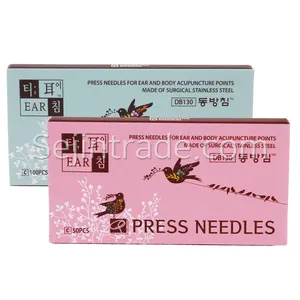 DONG BANG Press Needles 2Type DB130A & DB130B Ear needle Stickers Disposable Sterile ACUPUNCTURE Stainless Steel (1,000 PCS/BOX)