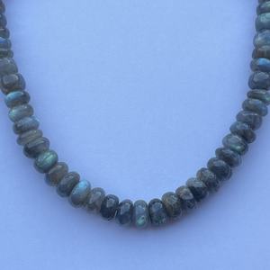 6mm 8mm 10mm naturel gris Labradorite pierre lisse Rondelle pierres précieuses perles brins collier tendance bijoux du fabricant - Product Image 4