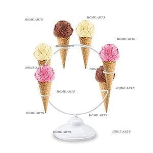 Iron Ice Cream Cone <b>Display</b> <b>Stand</b> With 6 Holes Bestest Quality <b>Table</b> <b>Top</b> Ice Cream Holder At Affordable Price - Product Image 2