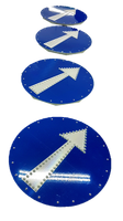 Panneaux de signalisation routière solaires à haute visibilité ASP AS-458, panneau solaire Li-Fe 3.2V/3Ah, batterie 33 LED (jaune/rouge/blanc) clignotants 24