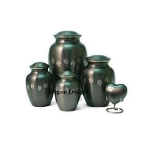 Urna de cremación de Metal de alta calidad, urna decorativa hecha a mano de lujo, suministros funerarios de estilo clásico indio, oferta, venta al por mayor - Product Image 6