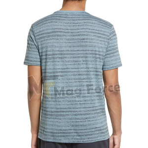T-shirt fait au Pakistan pour les hommes de couleur grise demi-manches pull en coton t-shirt fait avec un design et un logo personnalisés - Product Image 2
