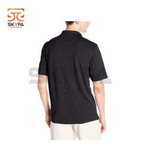 Polo de golf rayé à manches longues pour homme, Polo en coton tricoté avec anneau de tirer, séchage rapide - Product Image 3