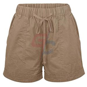 Shorts Casuales para Mujer, Cintura Alta Elástica con Cordón, Transpirables, con Bolsillos, Estilo Regular, Estampados - Product Image 1