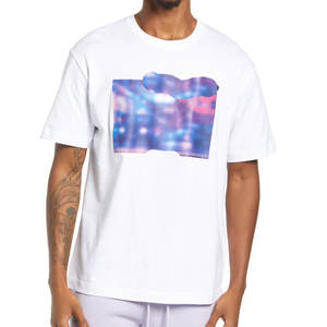 Camiseta de manga corta con cuello redondo para hombre, camiseta de sublimación personalizada, Diseña tus propias camisetas de algodón peinado - Product Image 1