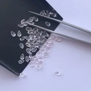 Piedra preciosa suelta de pera facetada de cuarzo rosa Natural de 3mm, 4mm, 5mm, precio al por mayor en línea del fabricante, tendencia de calidad AAA - Product Image 1