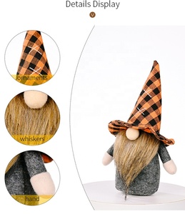 OurWarm Fatti A Mano Su Ordinazione Farcito Gnomes Gonk Panno Senza Volto Peluche Halloween Gnomes Per Decorazione Di Halloween - Product Image 3