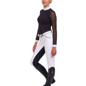 Camisa de equitación de invierno Camisa de entrenamiento de rendimiento de capa base ecuestre de verano Camisa de espectáculo para montar a caballo Absorbe la humedad - Product Image 4