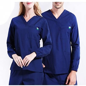 Uniforme d'hôpital, ensembles de blouses médicales unisexes, vêtements de travail pour infirmières, de haute qualité, tendance, col en V, polyester/coton - Product Image 4