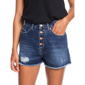 Short en jean confortable pour femmes Design taille basse Plus Size Button Prix bon marché d'usine Pantalon pour femmes Shorts Bangladesh - Product Image 2