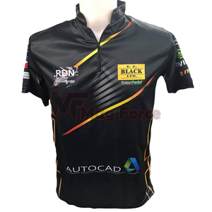 Camiseta Polo de impresión por sublimación de color liso Camisetas Polo hechas de poliéster de talla grande para hombre con logotipo personalizado - Product Image 4