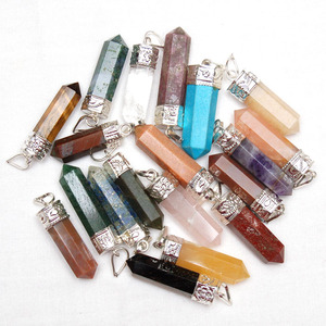 ¡Mejor vendido mezcla de piedras preciosas naturales lápiz colgante oferta por tiempo limitado! - Product Image 1