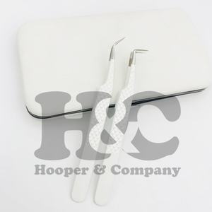 แหนบคีบหัวใจรูปผีเสื้อทำจากเพชรตัวมิงค์สำหรับต่อขนตาที่จับสเตนเลสเรียบแบบปลายเอียงทนทาน - Product Image 6