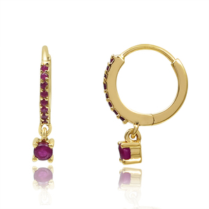 Bijoux fins de luxe boucles d'oreilles plaquées or 925 argent sterling zircon blanc pierre précieuse boucle d'oreille son cadeau ses femmes stock prêt - Product Image 2