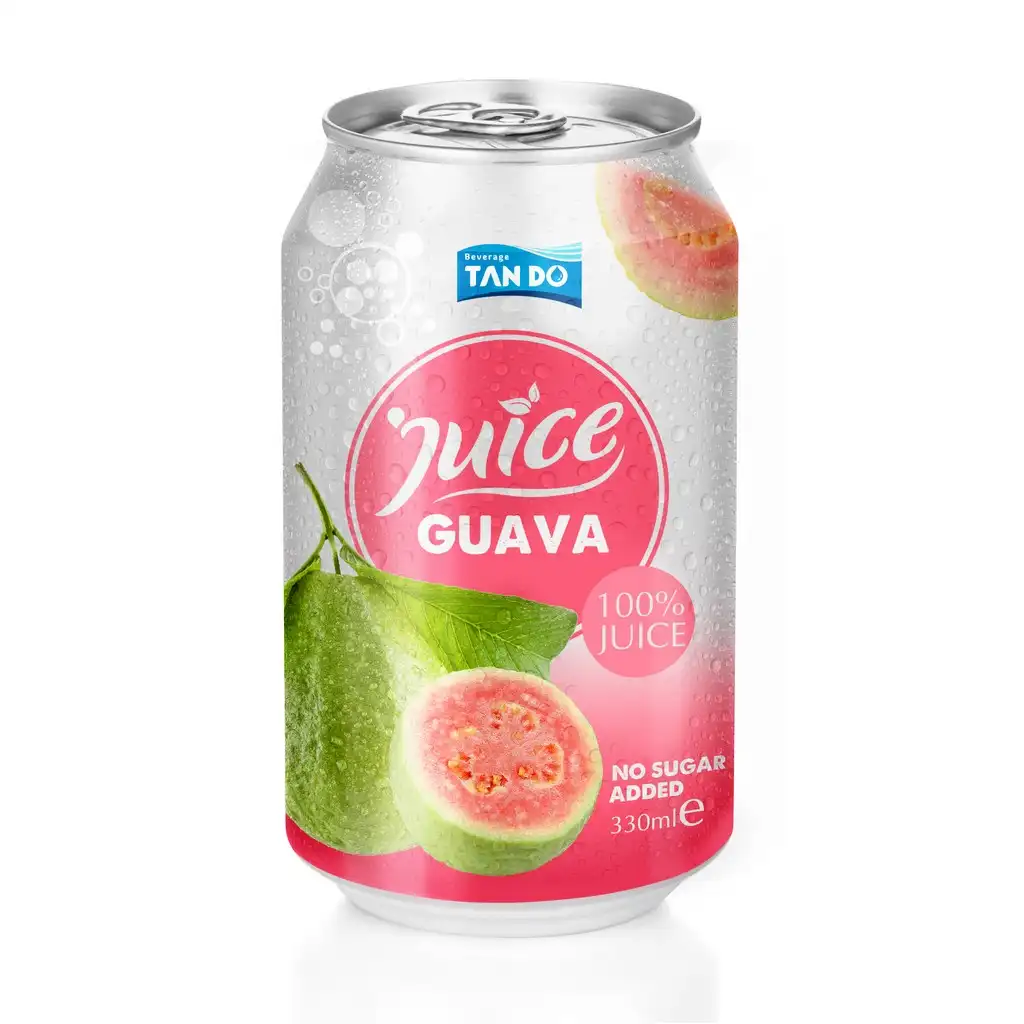OEM özelleştirilmiş özel marka 330ml Guava suyu meyveli içecek hamuru suyu yüksek kalite fabrika