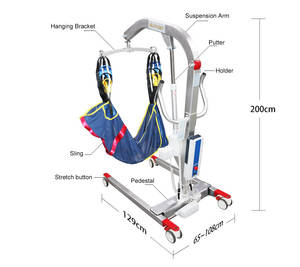 Buyhao Équipements de physiothérapie Palan au plafond élévateur de patient hydraulique et dispositif de transfert avec élingues élévateur de patient - Product Image 3