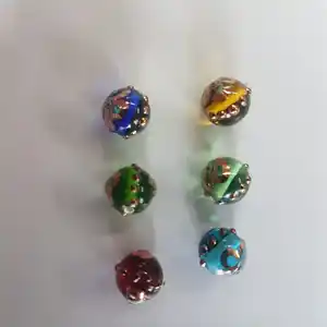 vintage venetian glass beads round shaped for jewelry making