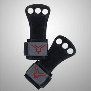 Gym Exercise Fitness <b>Weight</b> Lifting <b>Glove</b> 3 Hole Hand Grips Custom Logo Weightlifting Gymnastic Carbon Grips - Product Image 6