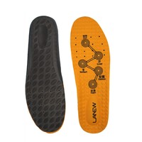 Semelles intérieures de sport et de massage en latex vert et or personnalisées en gros avec aimant pour chaussures, absorption des chocs