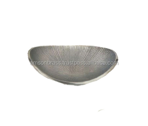 Plat en métal plat de service de table vaisselle plateau de service fait à la main classique conception de tournesol émail fini - Product Image 5
