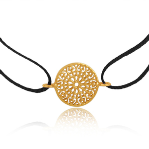 Filigree Mandala Design Thread <b>Bracelet</b> 925 Sterling <b>Silver</b> <b>Bracelet</b> Wholesale Gold Plated <b>Adjustable</b> <b>Bracelet</b> - Product Image 2