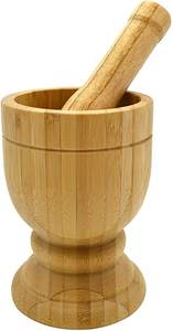 Mortero de madera y mazo sólido de alta calidad, para hierbas, especias, granito, mortero y Mazo - Product Image 6