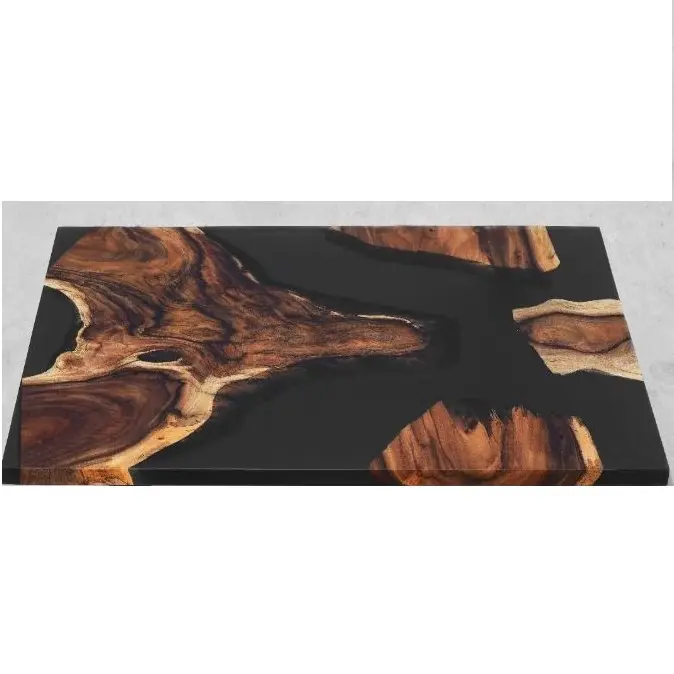 100% natural wood color and best resin color Wood Cutting Board square shape Serving board Epoxy Resin Art Chopping Board