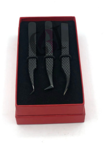 ที่ต่อขนตาปลอมพลาสม่าสีดำขนาด45องศาทำจากเส้นใยนาโนปลายสแตนเลสอุปกรณ์เสริมความงาม - Product Image 2