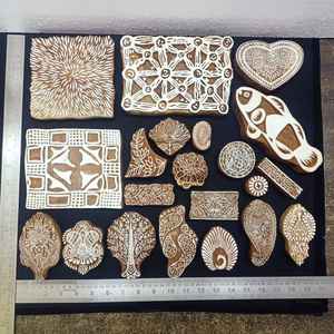 บล็อกการพิมพ์สิ่งทอไม้แบบกำหนดเองสำหรับศิลปินสิ่งทอและสื่อผสมที่มีอยู่ในรูปแบบและขนาดต่างๆ - Product Image 3