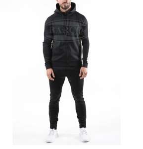Chándal sólido con capucha para hombre con logotipo personalizado OEM ropa deportiva ajuste regular gimnasio cómodo tallas grandes alta calidad fábrica buen precio - Product Image 1