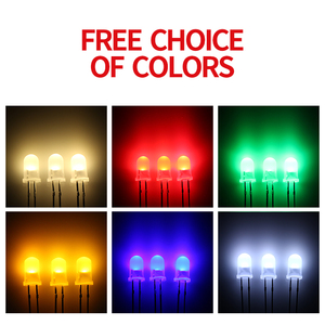 1000 đơn vị mỗi gói dẫn ánh sáng phát ra Diode F5 / 5mm Đầu Tròn Ngắn chân cạnh Sương Mù Ánh sáng trắng - Product Image 2