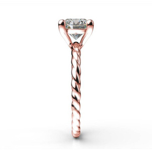 0.50Ct Real Round Solitaire Diamond <b>Ring</b> | Rose <b>Gold</b> Prong <b>Set</b> Engagement Anniversary Gift For Women Elegant Fine Jewelry Gift - Product Image 4