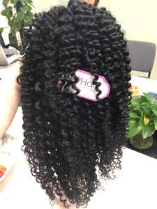 High Quality Virgin <b>Remy</b> <b>Hair</b> <b>Extensions</b> for Women Deep Curly Wig with Transparent Lace Light Color Wholesale Price - Product Image 5