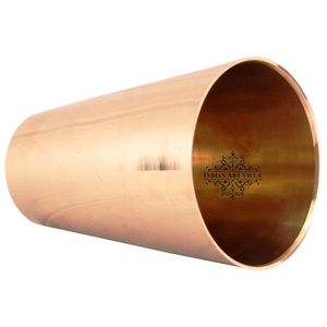 IndianArtVilla Vaso liso de bronce para beber y servir-450 ML para uso doméstico, hotel y restaurante - Product Image 2