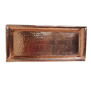 Bandeja para servir alimentos en forma rectangular de diseño personalizado al por mayor bandeja para servir cobre carga bandeja para servir a bajo precio - Product Image 1