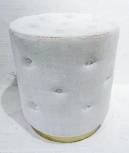 Tabouret moderne en métal et tissu de couleur blanche Nouveau design de meubles de maison Vendeur populaire pour la décoration de la chambre à coucher - Product Image 3