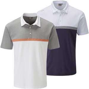 Camiseta de Golf de Lona de Poliéster con Estampado Digital Personalizado, Ligera, Antiarrugas, con Botones, Manga Corta, Lisa, para Hombre y Mujer - Product Image 1
