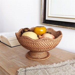 Oneup — ensemble de 3 plateaux de service en rotin, tissé à la main, pour fleur naturelle, panier de rangement, vente en gros - Product Image 4
