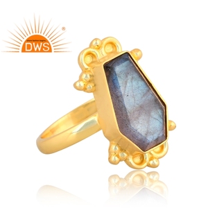 Bague empilable en argent sterling 925 avec pierre précieuse naturelle labradorite, design cercueil, pour femme, best-seller 2026, fabricant de bijoux - Product Image 3
