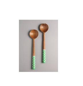 Cuillère à manche en bois et de cuillère, pour taille personnalisée et fourchette pour la salade, pour utilisation de ustensiles de fête 1 pièce - Product Image 3