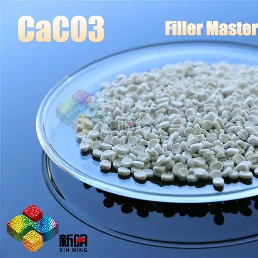 Plástico de carbonato de calcio, HDPE/LDPE/LLDPE, relleno masterbatch, materia prima de plástico para bolsa de plástico