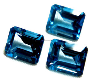 อัญมณีบุษราคัมธรรมชาติ100% ลอนดอนสีฟ้าขนาดปรับแต่งรูปร่างที่ดีที่สุดสำหรับการตั้งค่าเครื่องประดับขายส่ง - Product Image 4