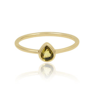 <b>Top</b> quality gold plated 925 sterling silver lemon quartz gemstone <b>ring</b> wholesale ready stock - Product Image 3