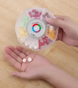 Pill Box Alarm Organizer with Timer (7-Day)