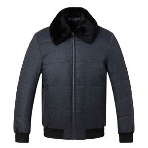 Manteau homme duvet mince matelassé Bomber Polyester hiver veste rembourrée prix de gros vestes de haute qualité sur mesure - Product Image 1