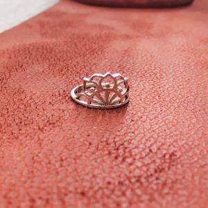 Unisex 925 Sterling Silver Unique Design Lotus Flower <b>Ring</b> New Arrival Pure Nature Inspired Bezel Setting for Weddings Parties - Product Image 3