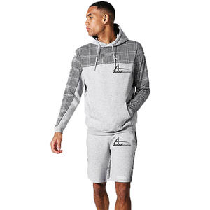Sweat à capuche doublé en molleton pour homme, ensemble de printemps, de qualité supérieure, avec shorts de course, à cordon coulissant, - Product Image 3