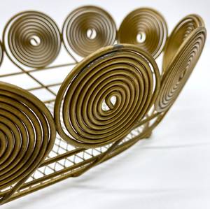 <b>Hamper</b> Basket in Metal with Gold Color Finished Perfect for Festive Party and <b>Wedding</b> Decoration Supplies - Product Image 6