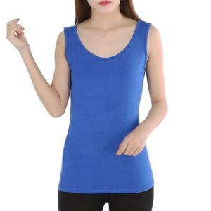 Camisetas sin mangas sexis sin mangas informales hechas en Pakistán para mujer, transpirables Camiseta de punto de talla grande con cuentas de talla grande, algodón - Product Image 3